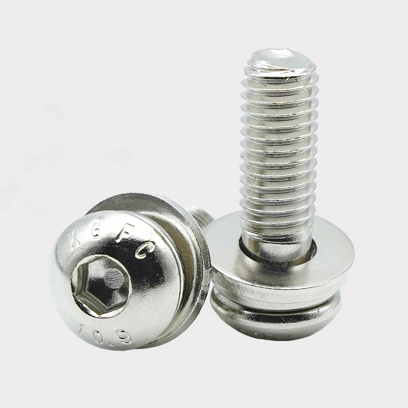 Viti di combinazione del pulsante esagonale nichelato